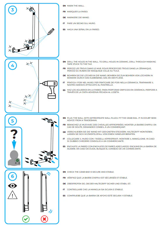 Ashby Shower Kit Grab Rail - Image 4