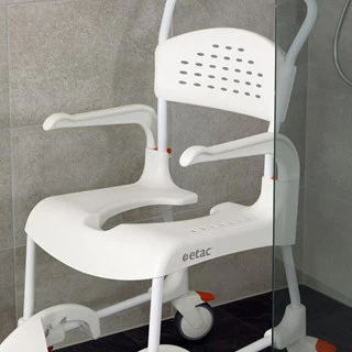 Etac Clean Shower Commode Chair - White - Image 3
