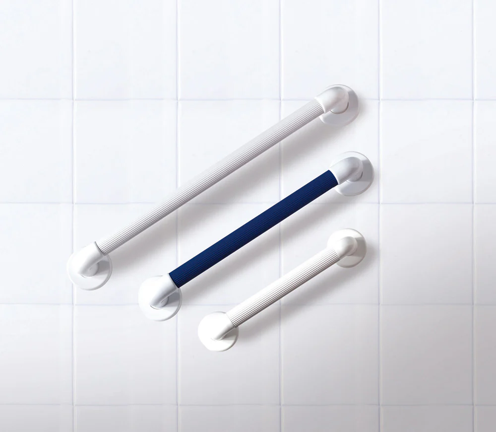 White or Blue Plastic Fluted Grab Rail - Image 4